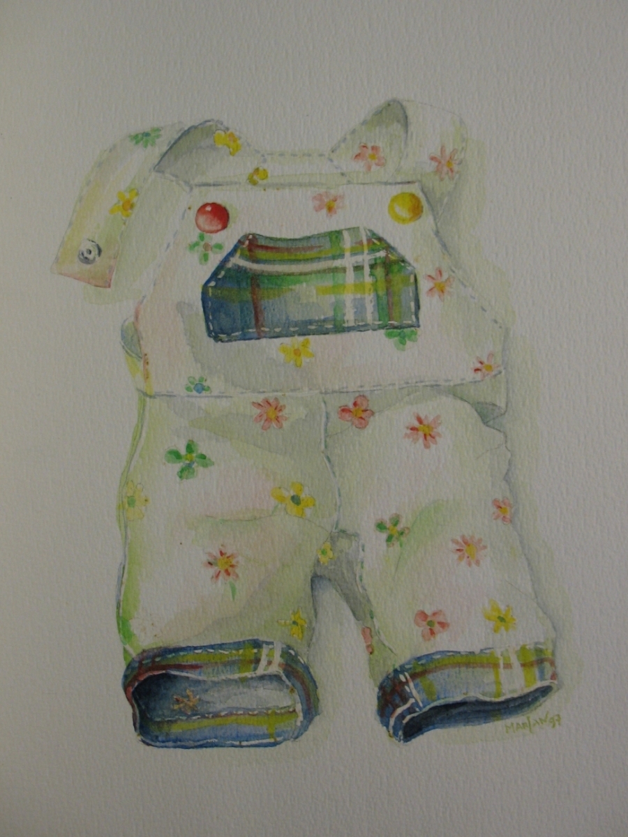 Poppenbroekje, 24x30 cm, Aquarel 1998