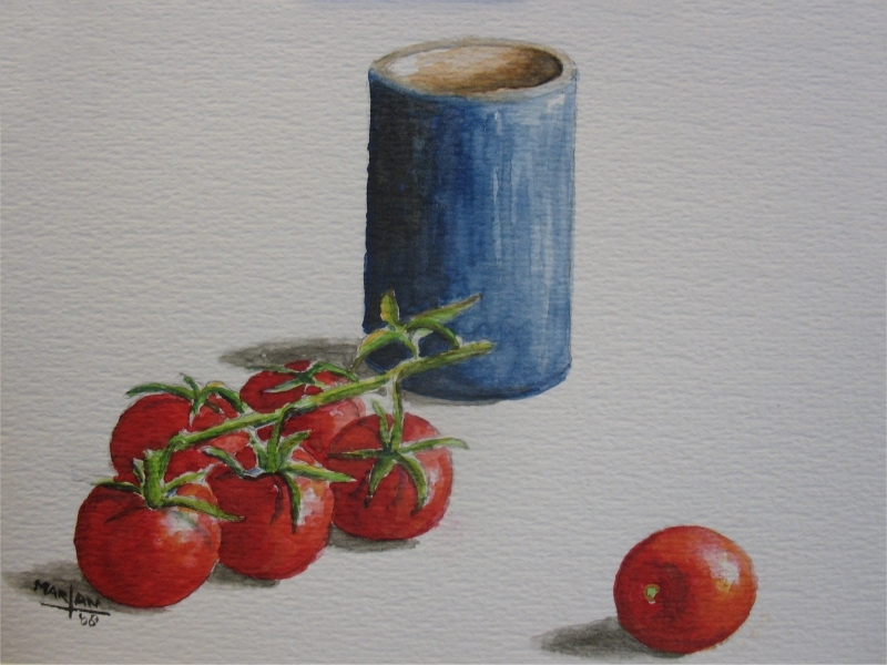 Tomaatjes, 10x15 cm, Aquarel 2008